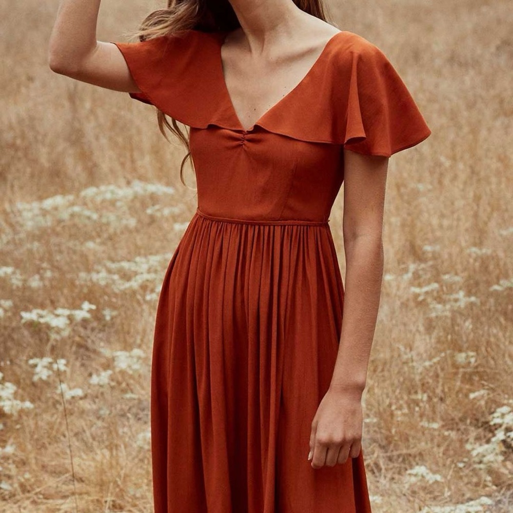 Christy Dawn monarch dress in rust